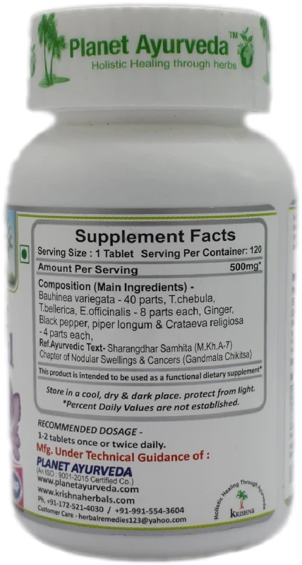 Planet Ayurveda Kanchnaar Guggul Tablet, 120 Tablets-2.webp